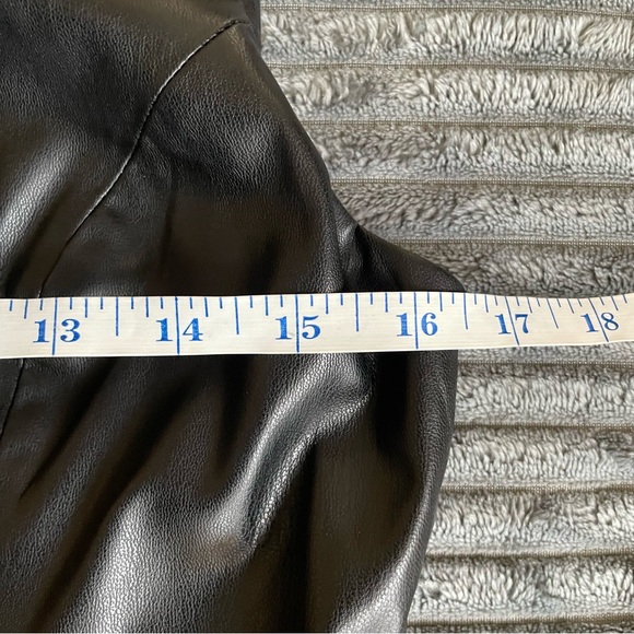 Zara Faux Leather Sleeveless Mini Dress Womens Large Black - Picture 6 of 8